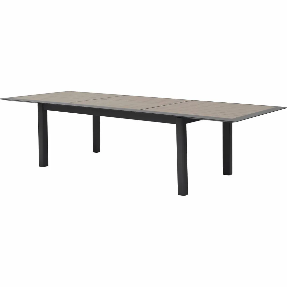 Table de jardin extensible ALLURE Effet bois muscade & Graphite