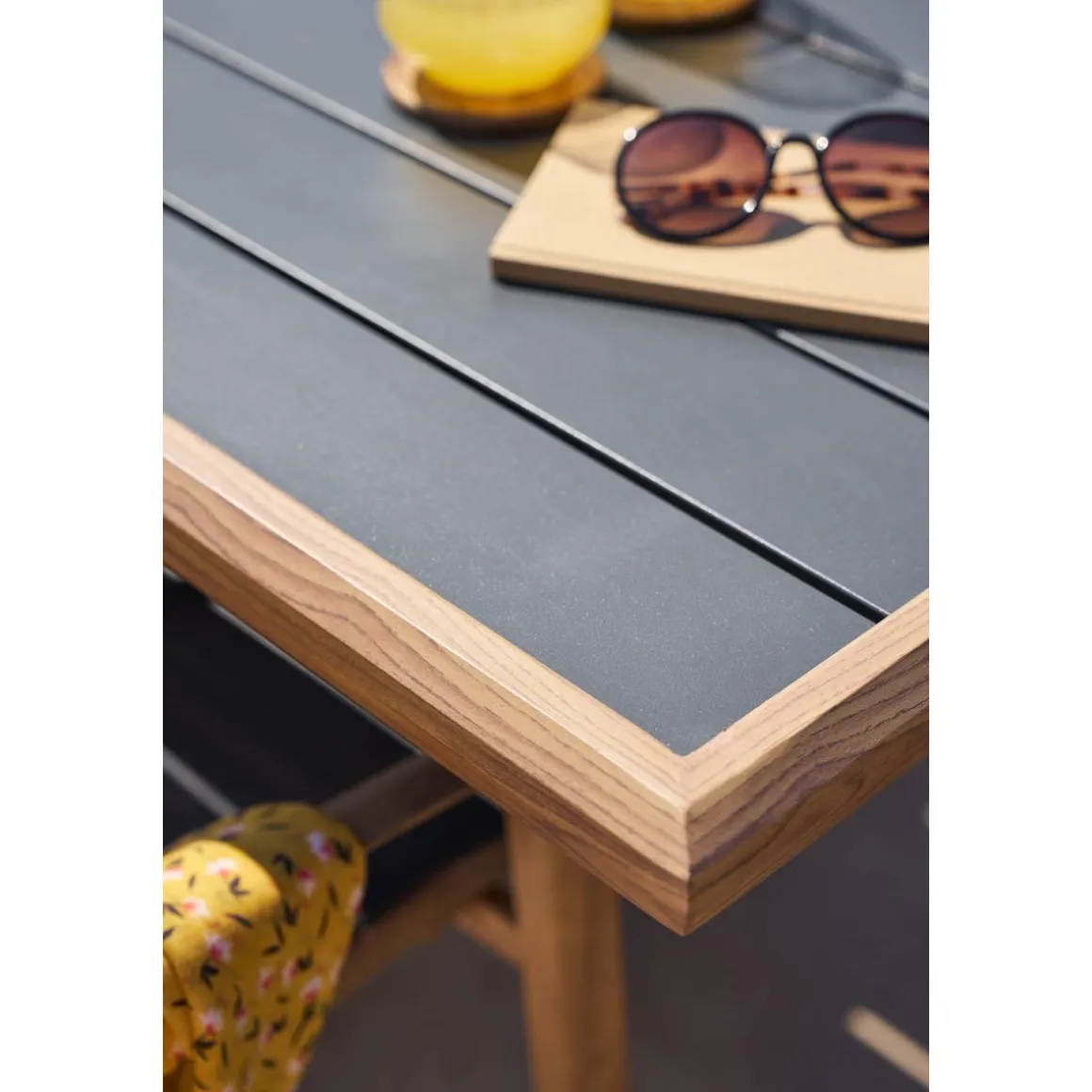 Table de jardin extensible AXIOME Graphite & Honey