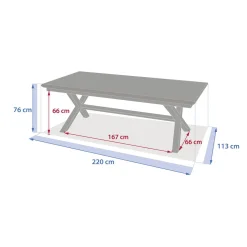 Table de jardin extensible AXIOME Graphite & Honey