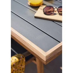 Table de jardin extensible AXIOME Graphite & Honey
