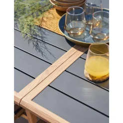 Table de jardin extensible AXIOME Graphite & Honey
