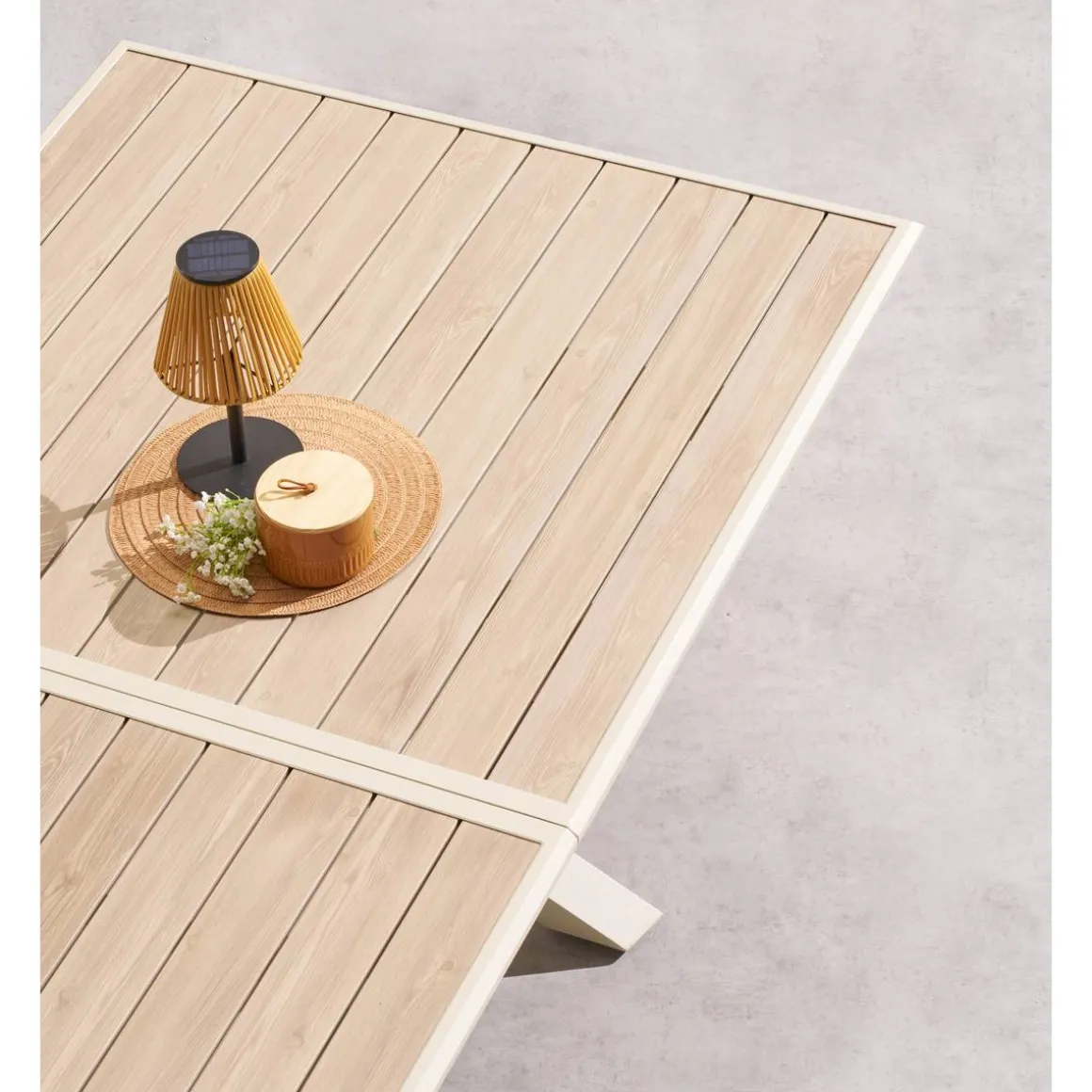 Table de jardin extensible AXIOME Lin & Argile