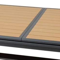 Table de jardin extensible AXIOME Effet bois Noix & Graphite