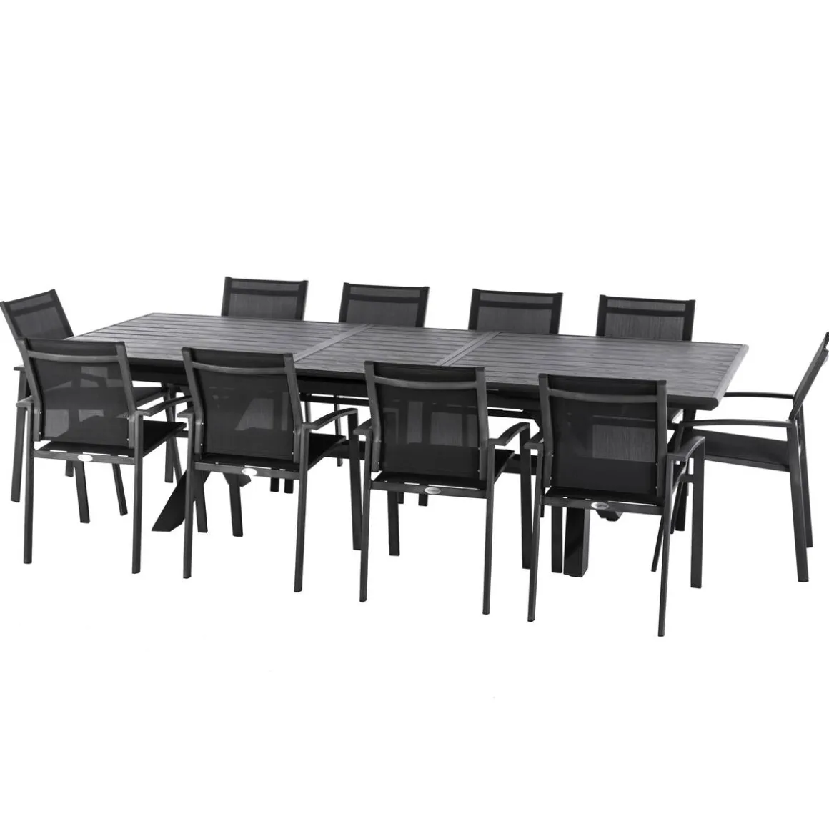 Table de jardin extensible AXIOME Ardoise granitée