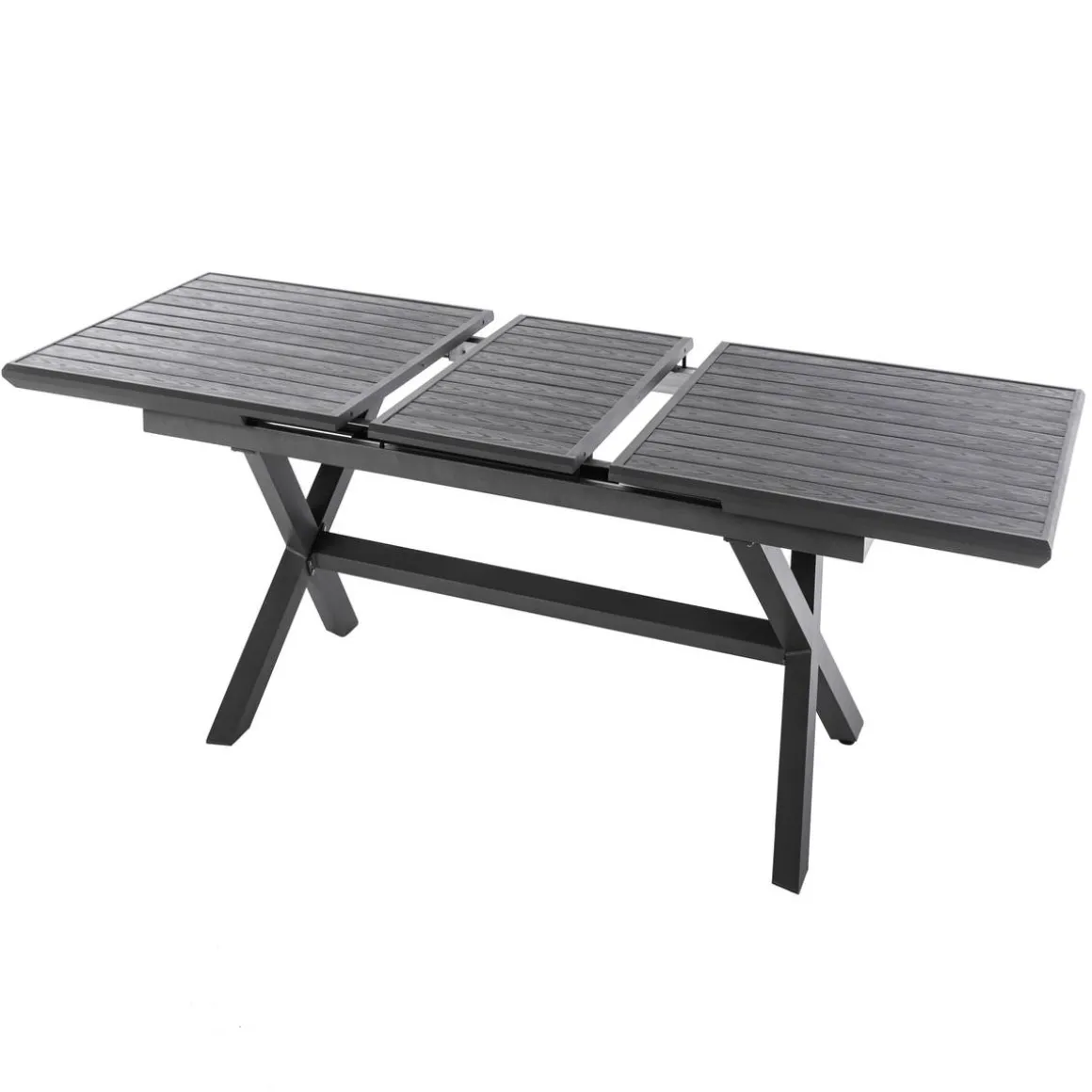 Table de jardin extensible AXIOME Ardoise granitée