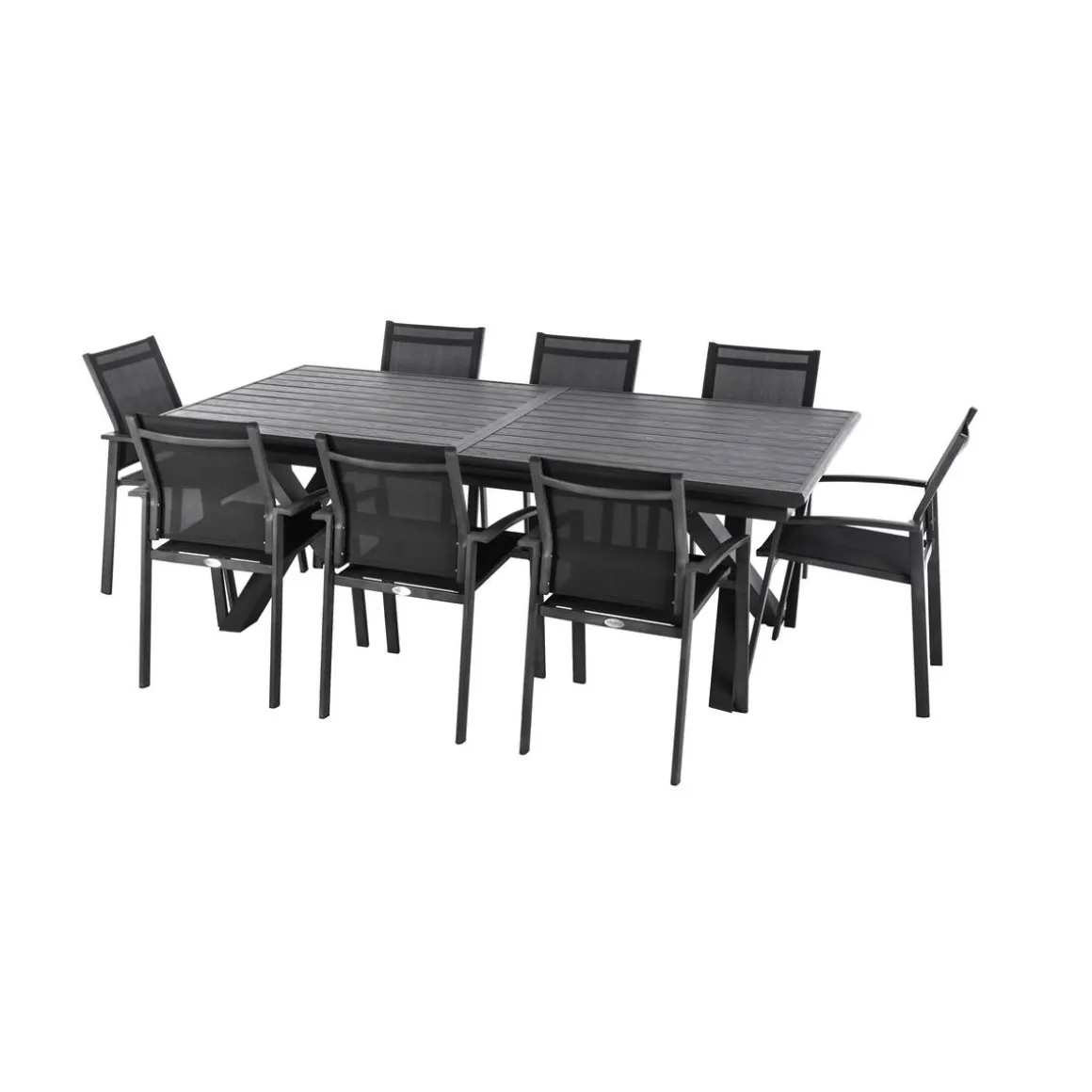 Table de jardin extensible AXIOME Ardoise granitée