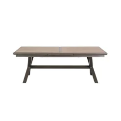 Table de jardin extensible AXIOME Effet bois Honey & Praline