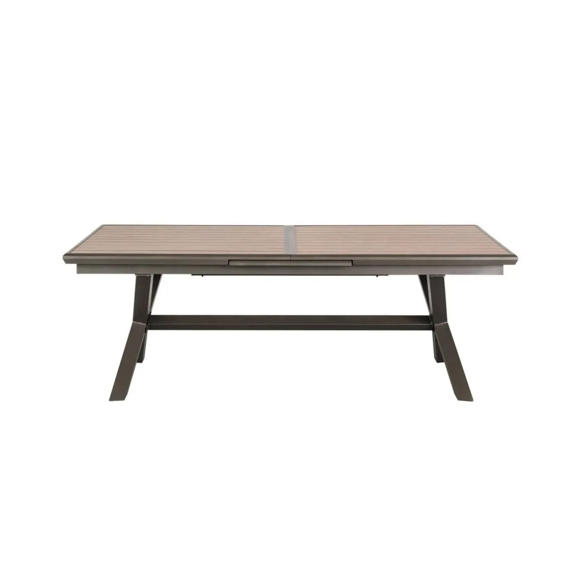 Table de jardin extensible AXIOME Effet bois Honey & Praline