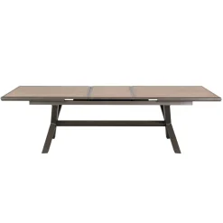Table de jardin extensible AXIOME Effet bois Honey & Praline