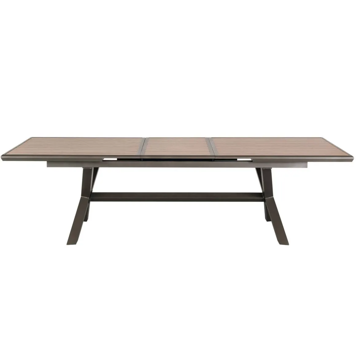 Table de jardin extensible AXIOME Effet bois Honey & Praline
