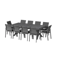 Table de jardin extensible AXIOME Ardoise granitée
