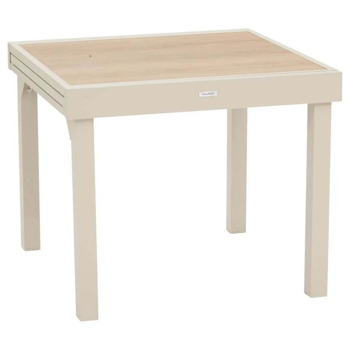 Table de jardin extensible carréee PIAZZA Epeautre / Argile