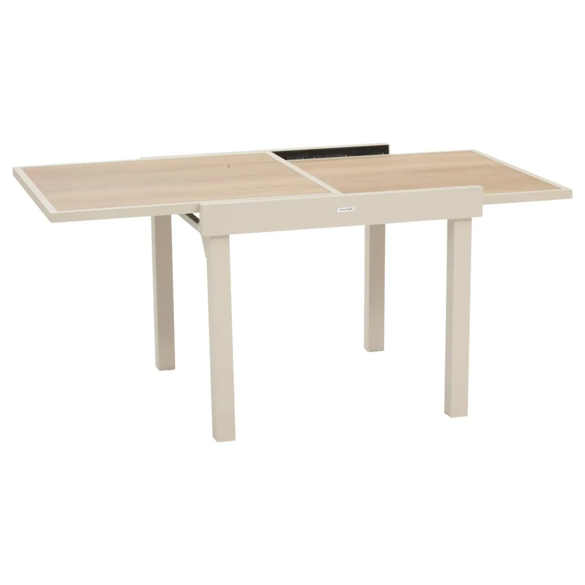 Table de jardin extensible carréee PIAZZA Epeautre / Argile