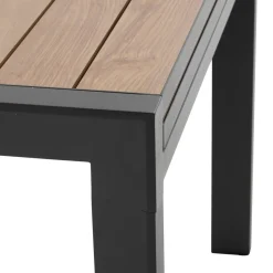 Table de jardin extensible coulissante ÉVASION Effet bois Honey & Graphite