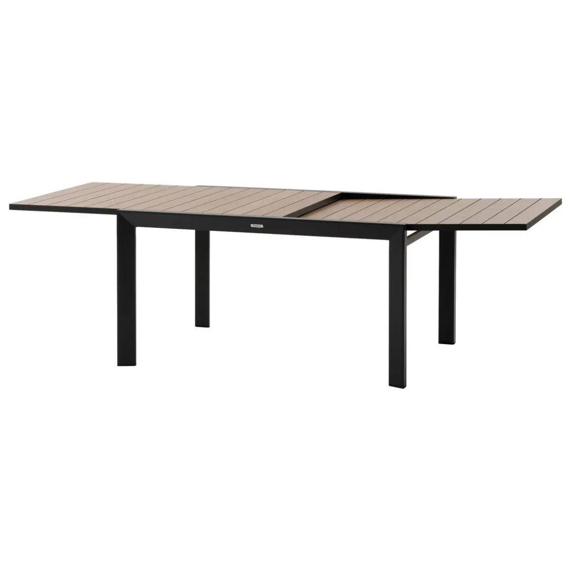Table de jardin extensible coulissante ÉVASION Effet bois Honey & Graphite