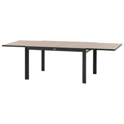 Table de jardin extensible coulissante ÉVASION Effet bois Honey & Graphite