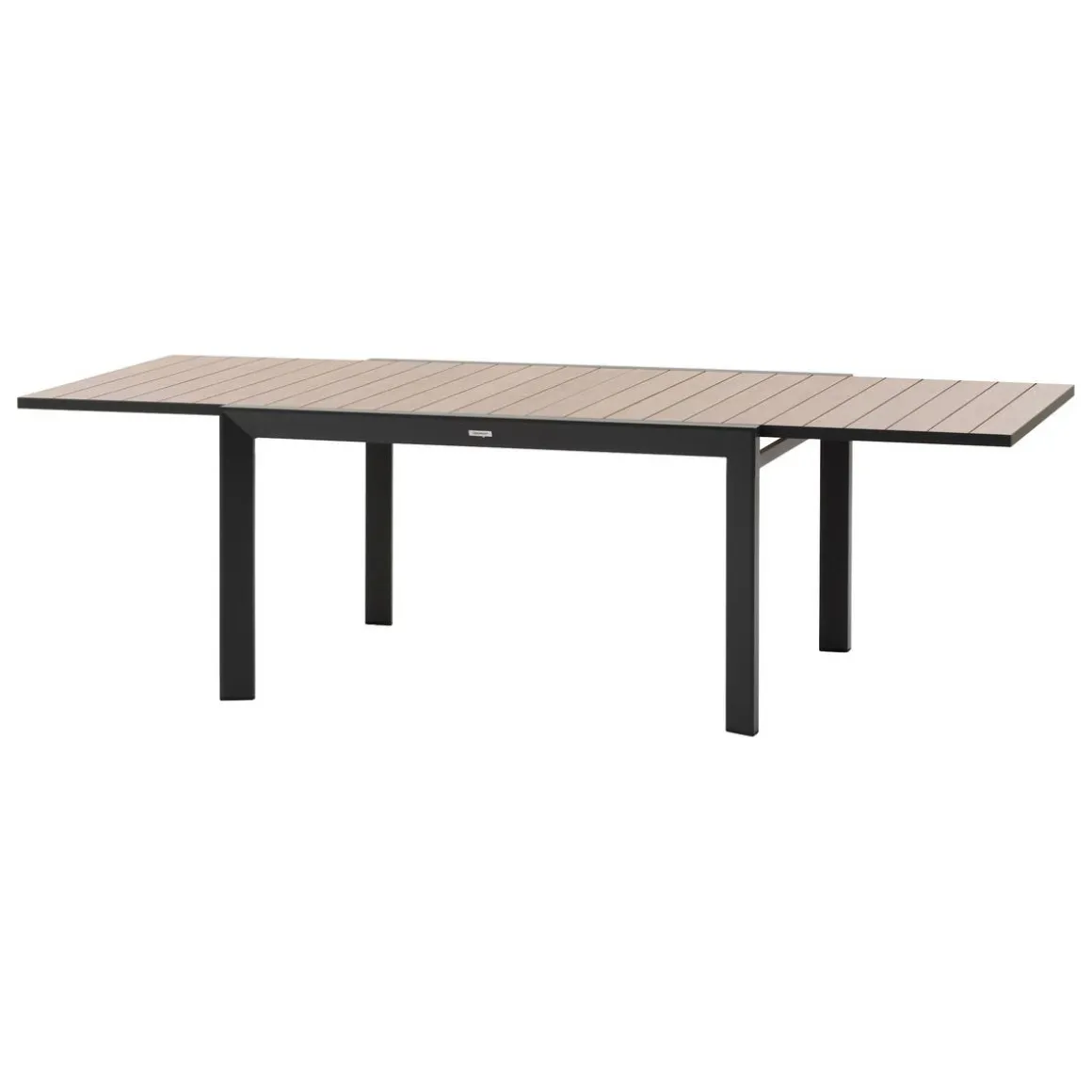 Table de jardin extensible coulissante ÉVASION Effet bois Honey & Graphite