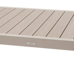 Table de jardin extensible coulissante ÉVASION Effet bois Lin & Argile