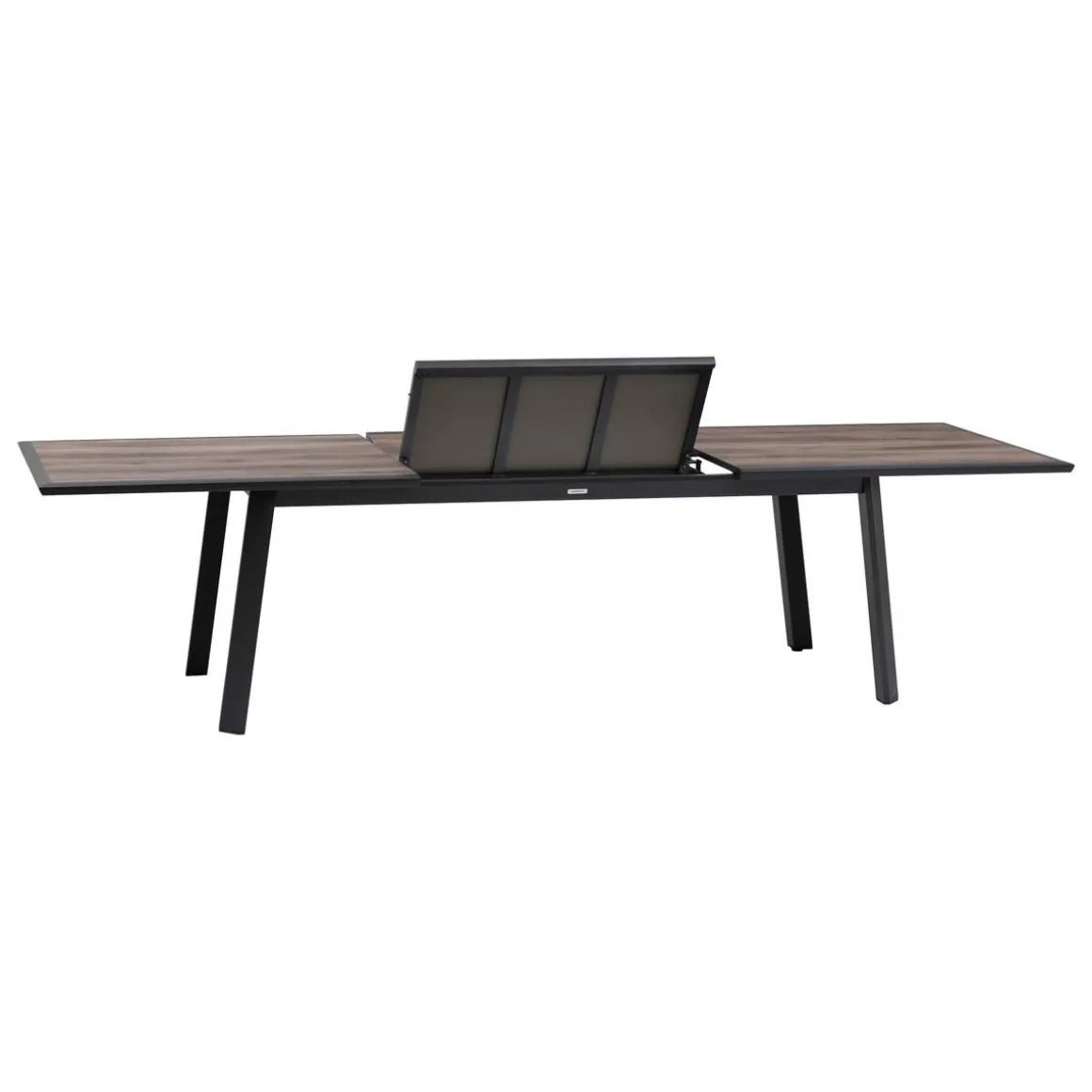 Table de jardin extensible PAVANE Graphite & Pécan