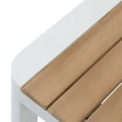 Table de jardin extensible PARADIZE Acacia & Blanc
