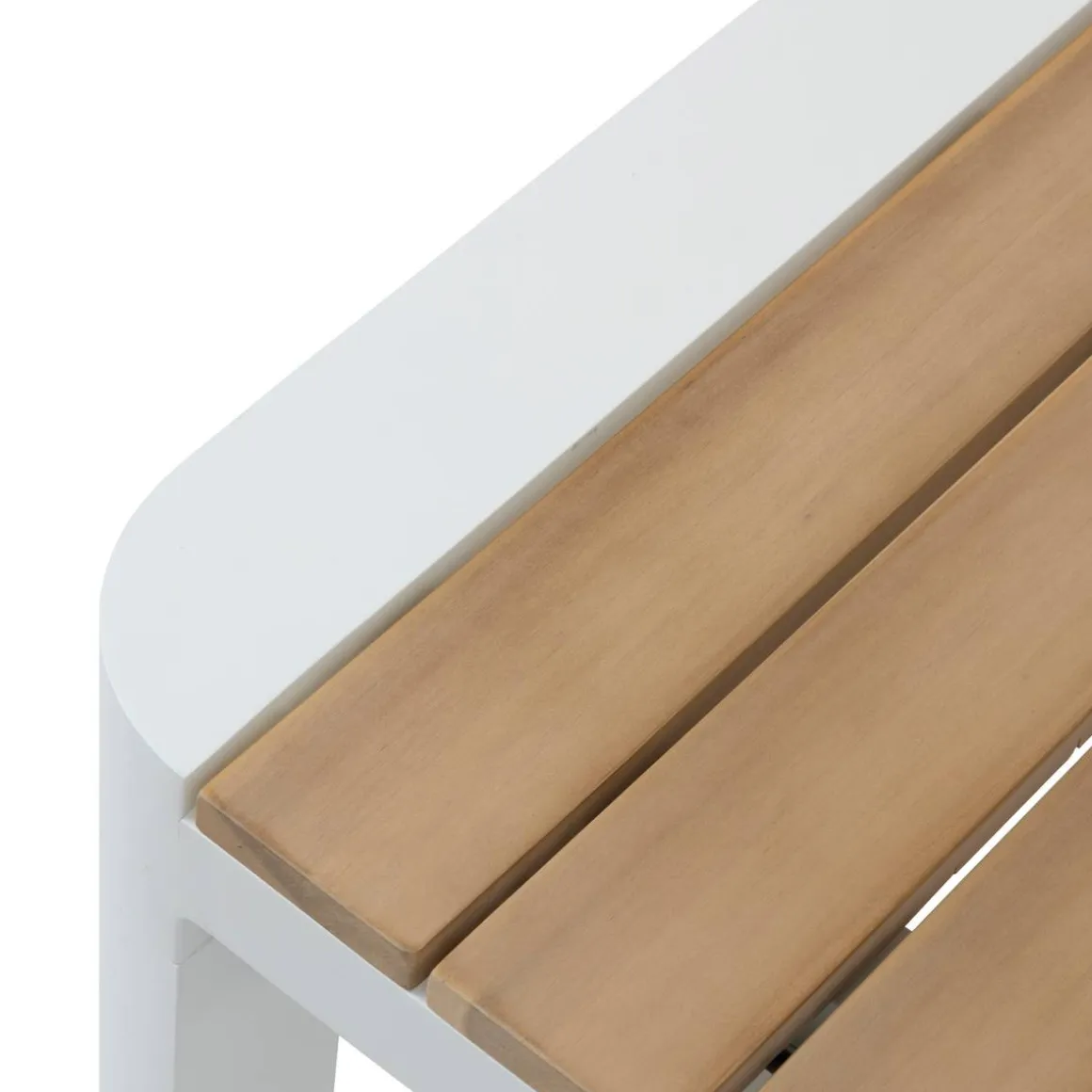 Table de jardin extensible PARADIZE Acacia & Blanc