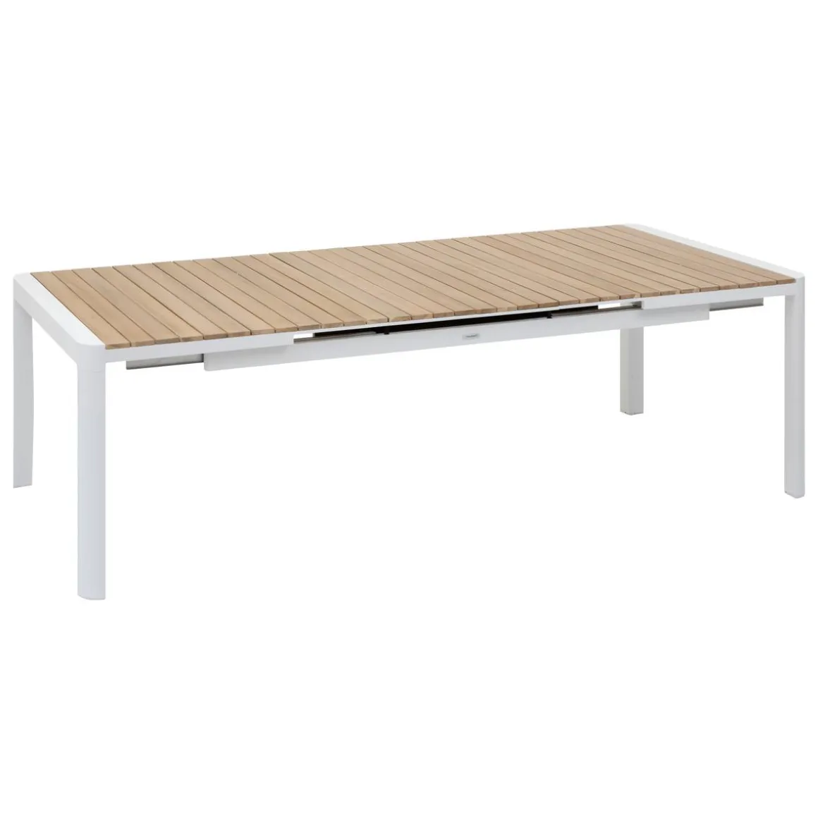 Table de jardin extensible PARADIZE Acacia & Blanc