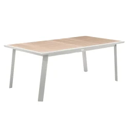 Table de jardin extensible PAVANE Lin & Blanc