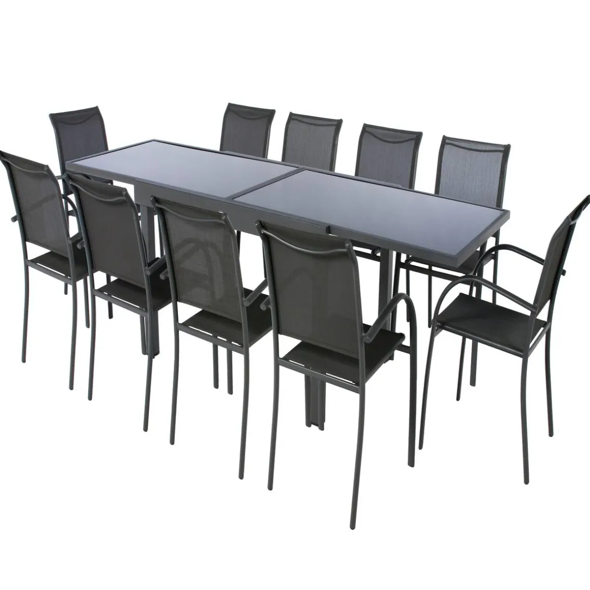 Table de jardin extensible PIAZZA Graphite
