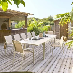 Table de jardin extensible PIAZZA Argile