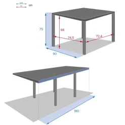 Table de jardin extensible PIAZZA Argile
