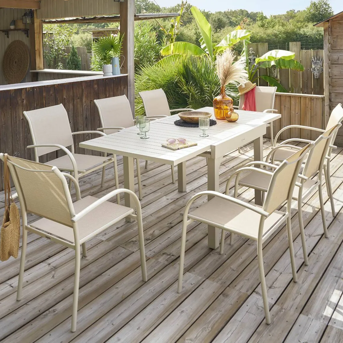 Table de jardin extensible PIAZZA Argile