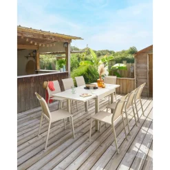 Table de jardin extensible PIAZZA Argile