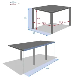Table de jardin extensible PIAZZA Argile