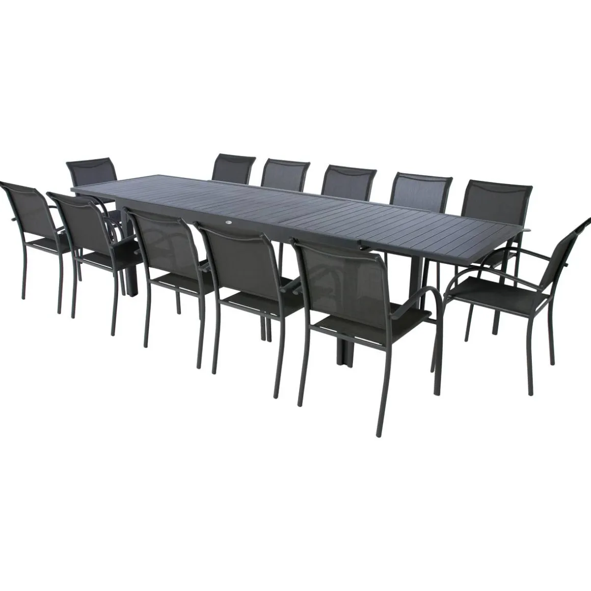 Table de jardin extensible PIAZZA Graphite