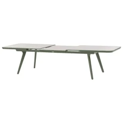 Table de jardin extensible PULPY Vert laurier & Gris granite
