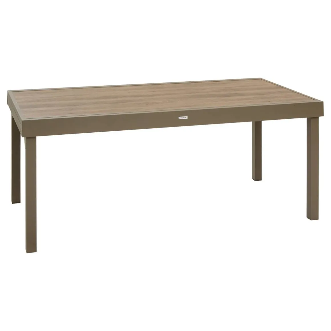 Table de jardin extensible rectangulaire PIAZZA Truffe / Café