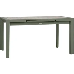 Table de jardin extensible rectangulaire EVASION Lin / Vert laurier