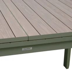 Table de jardin extensible rectangulaire EVASION Lin / Vert laurier
