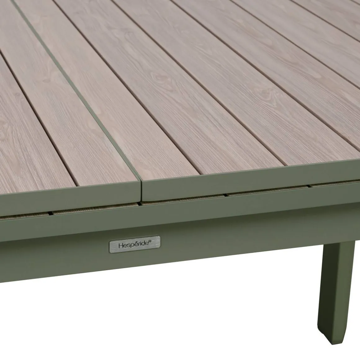 Table de jardin extensible rectangulaire EVASION Lin / Vert laurier