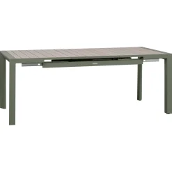 Table de jardin extensible rectangulaire EVASION Lin / Vert laurier