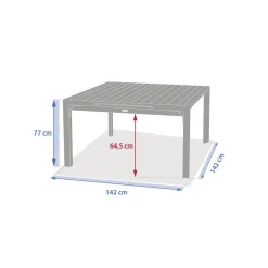 Table de jardin extensible rectangulaire EVASION Lin / Vert laurier
