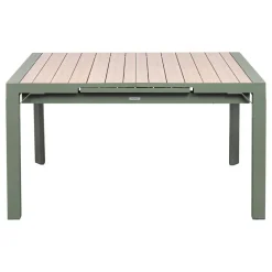Table de jardin extensible rectangulaire EVASION Lin / Vert laurier