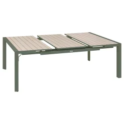 Table de jardin extensible rectangulaire EVASION Lin / Vert laurier