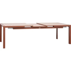 Table de jardin extensible rectangulaire EVASION Effet bois Honey / Acajou