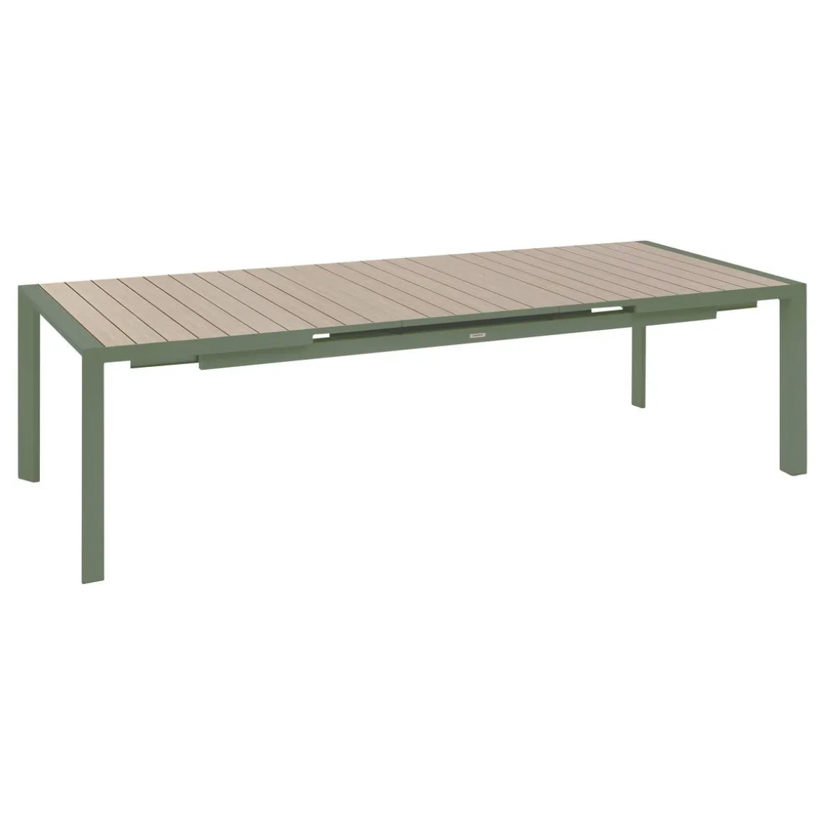 Table de jardin extensible rectangulaire EVASION Lin / Vert laurier