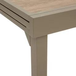 Table de jardin extensible rectangulaire PIAZZA Truffe / Café