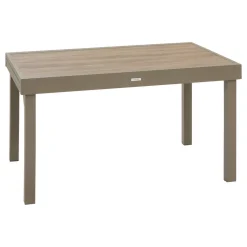 Table de jardin extensible rectangulaire PIAZZA Truffe / Café