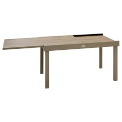Table de jardin extensible rectangulaire PIAZZA Truffe / Café