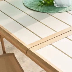 Table de jardin extensible rectangulaire AXIOME Argile / Honey