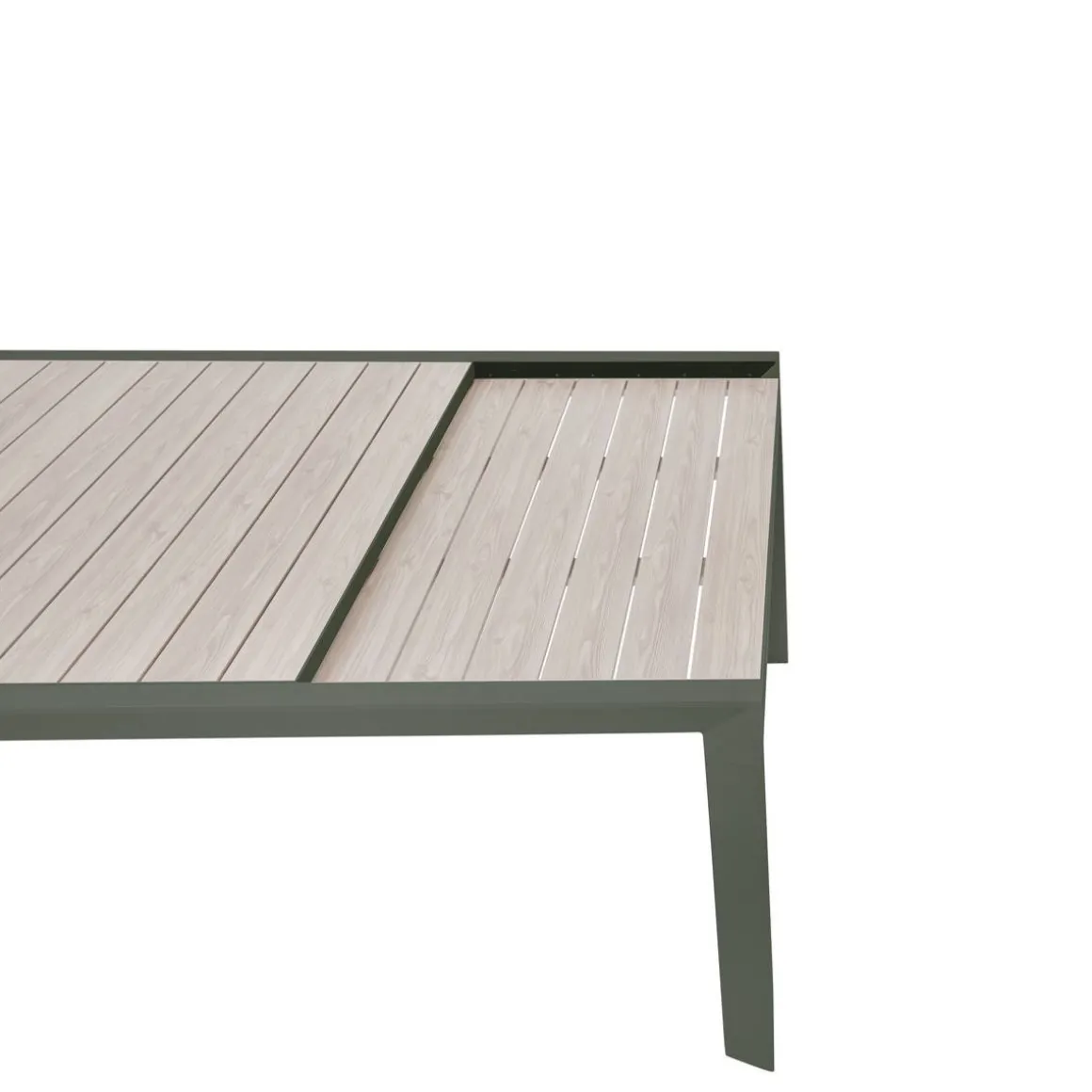 Table de jardin extensible rectangulaire EVASION Lin / Vert laurier